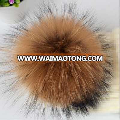 Hot sale raccoon fur pompoms/raccoon fur ball/fur pompoms raccoon